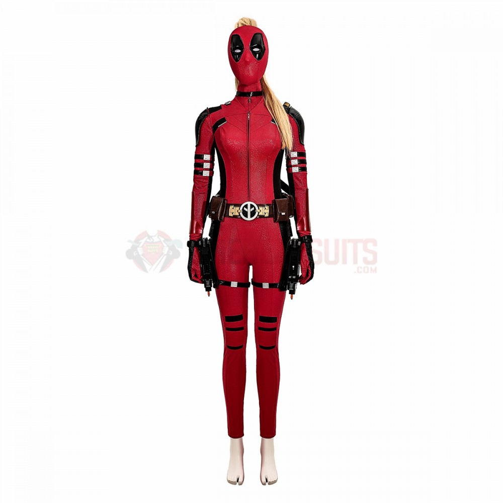 knee length dresses for ladies Outfit Wanda Wilson Lady Deadpool Halloween Costume Cosplay Lady Deadp   Cosplayrr