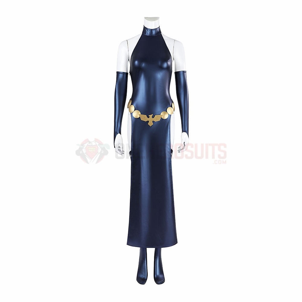 Raven Rachel Roth New Earth Cosplay Costume Hooded Cape Suit