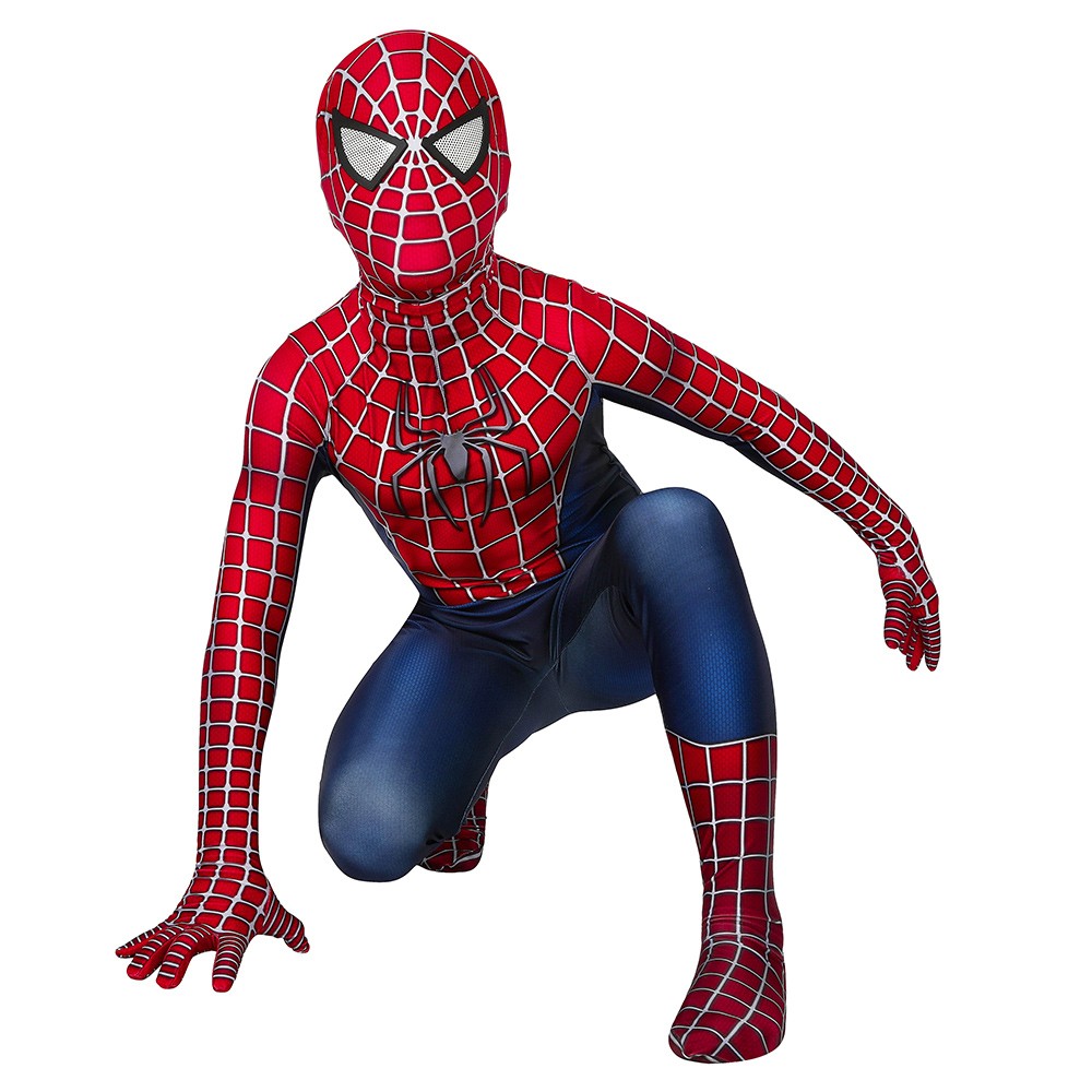 Suit Base Kids Spider Cosplay Suit Spandex Tobey Maguire Suit Printed Edition