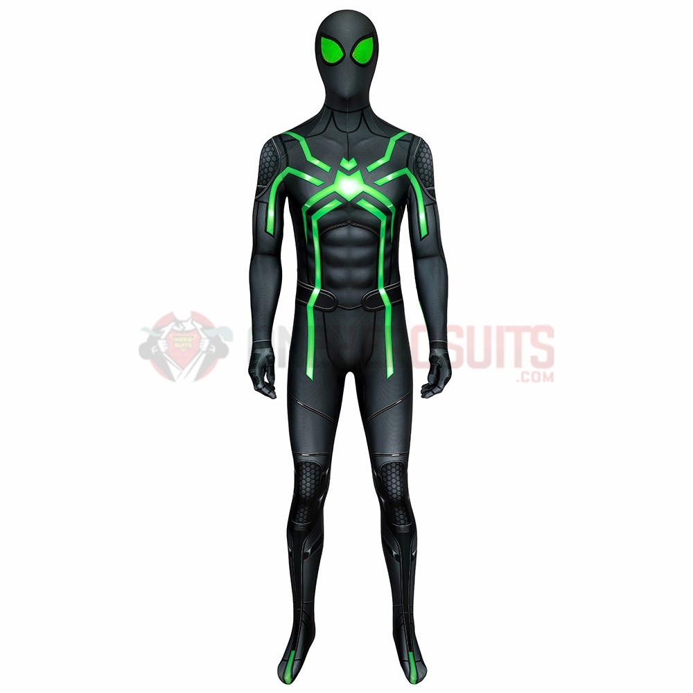 Spider-man Spandex Suit PS4 Stealth Big Time Green Bodysuit