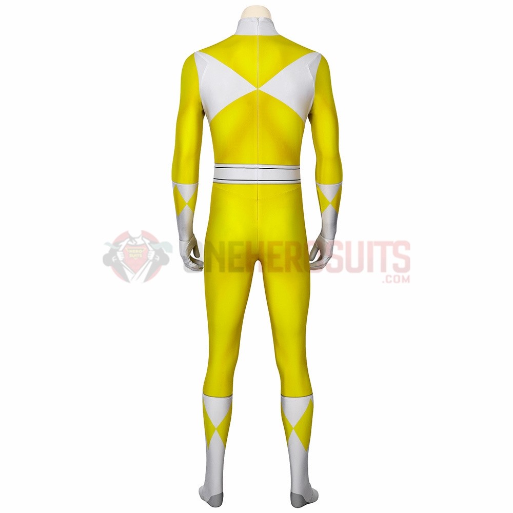 Yellow Power Ranger Suit Spandex Power Rangers Costumes Printed Edition Yellow Power Ranger Suit Spandex Power Rangers Costumes Printed Edition
