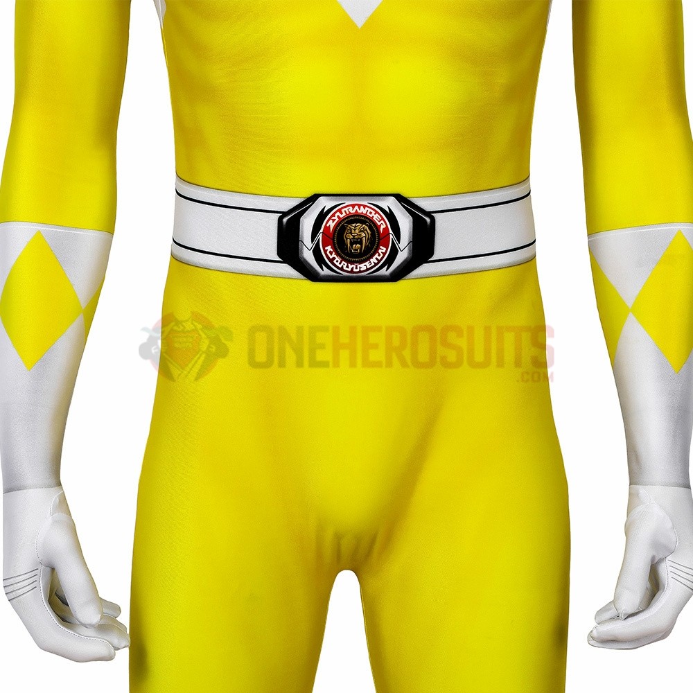 Costume power rangers jaune pour fille