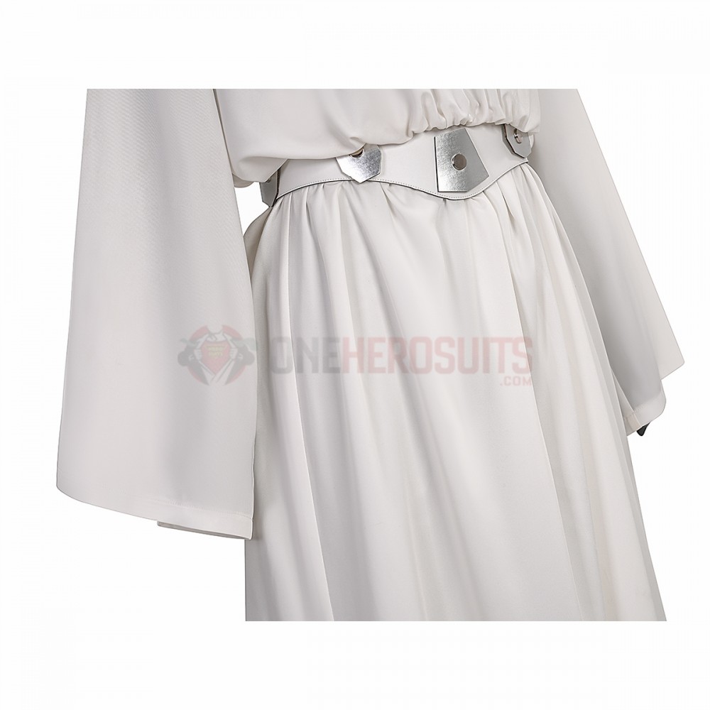 Star Wars Episode IV A New Hope Cosplay Costumes Princess Leia White Top  Level Suits