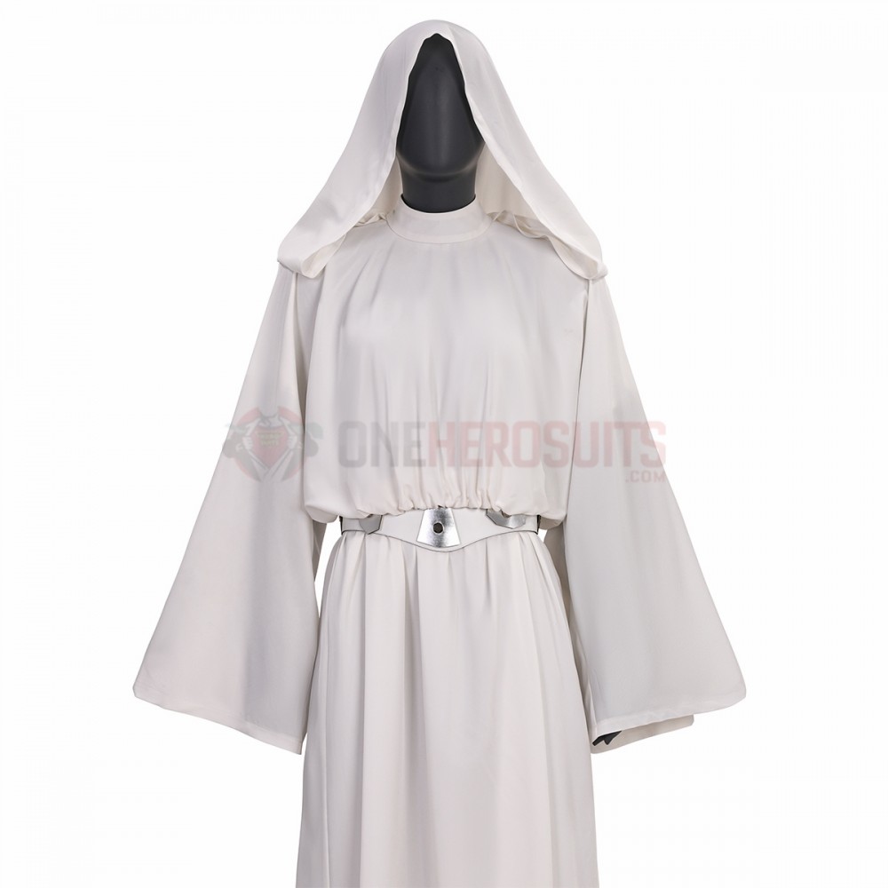princess leia dress a new hope Princess Leia Costume, New Hope White Dress & Wig Outfit