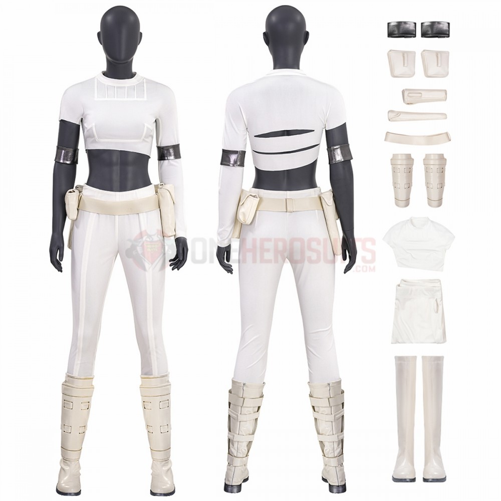 Star Wars Episode II Cosplay Costumes Padme Amidala Top Level White Short Suits Star Wars Episode II Cosplay Costumes Padme Amidala Top Level White Short Suits