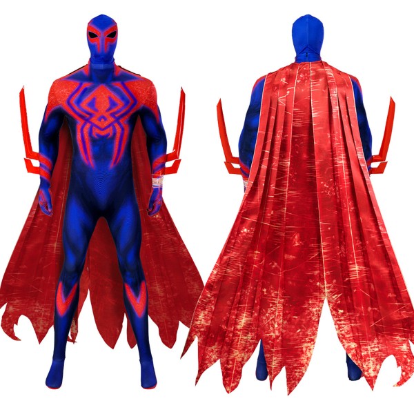 Across the Spider-Verse Spider-Man 2099 Cosplay Jumpsuits with Cloak