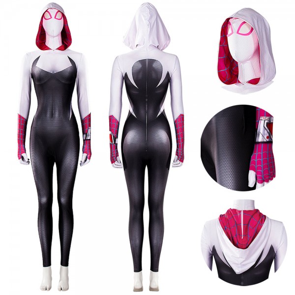 Across The Spider-Verse Cosplay Costumes Gwen Stacy Cotton Jumpsuits