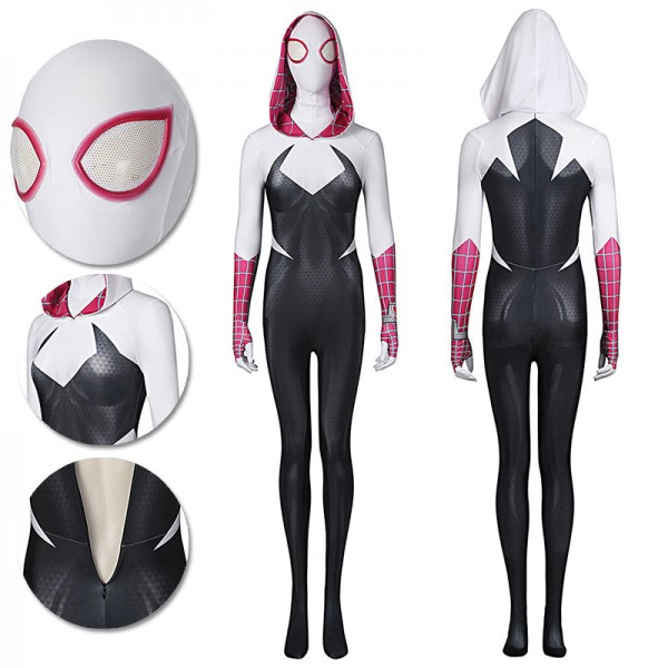 Across The Spider-Verse Gwen Cosplay Costume Gwen Spandex Suit