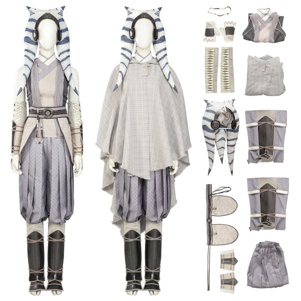 Ahsoka Tano Cosplay Costumes Ahsoka S1 Top Level Gray Suits