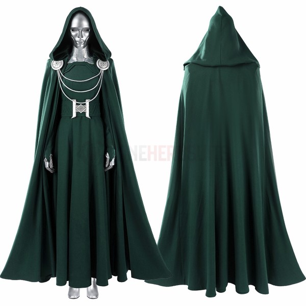 Avengers Doomsday Cosplay Costumes Latverian Witch Green Suits