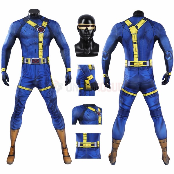 Avengers Doomsday Cyclops Cosplay Costume Scott Summers Spandex Bodysuit
