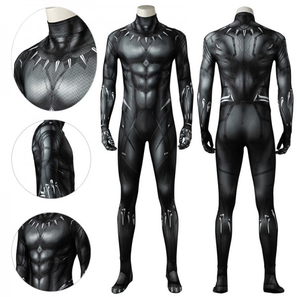 Black Panther Suit 3D Printed T'challa Bodysuit