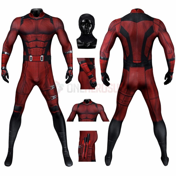 Daredevil Born Again Season 1 Cosplay Costume Red Spandex Jumpsuit