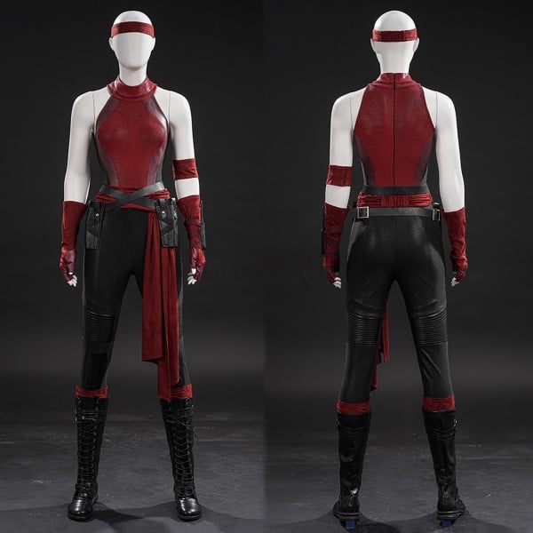 Daredevil Born Again Season 3 Cosplay Costumes Elektra Red Top Level Suits