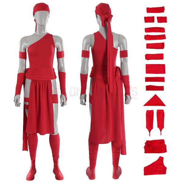 Daredevil Cosplay Costumes Elektra Comic Edition Red Suits