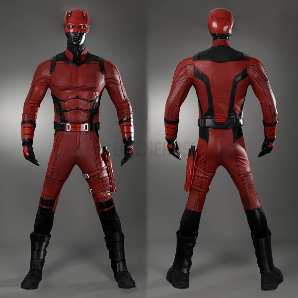 Daredevil Matt Murdock Cosplay Costumes Red Leather Deluxe Suits