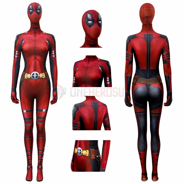 Deadpool 3 Cosplay Costumes Lady Deadpool Jumpsuits