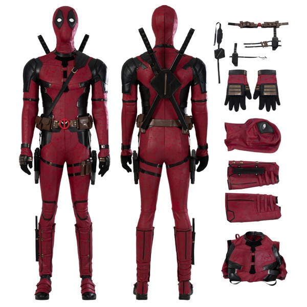 Deadpool 3 Cosplay Costumes With Leather Mask