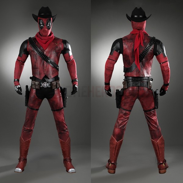 Deadpool 3 Cowboypool Cosplay Costume Leather Cosplay Suit