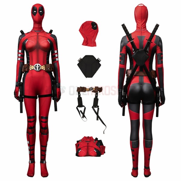 Deadpool 3 Lady Deadpool Cosplay Jumpsuits With Accessories