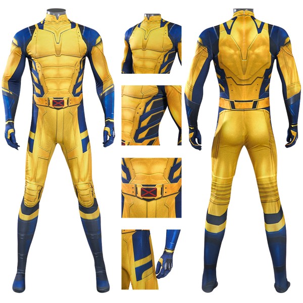 Deadpool 3 Wolverine Cosplay Costumes Yellow Jumpsuits
