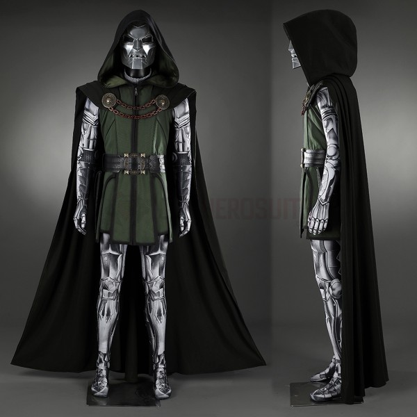 Doctor Doom Cosplay Costumes Victor von Doom Green Suits Promotional Edition