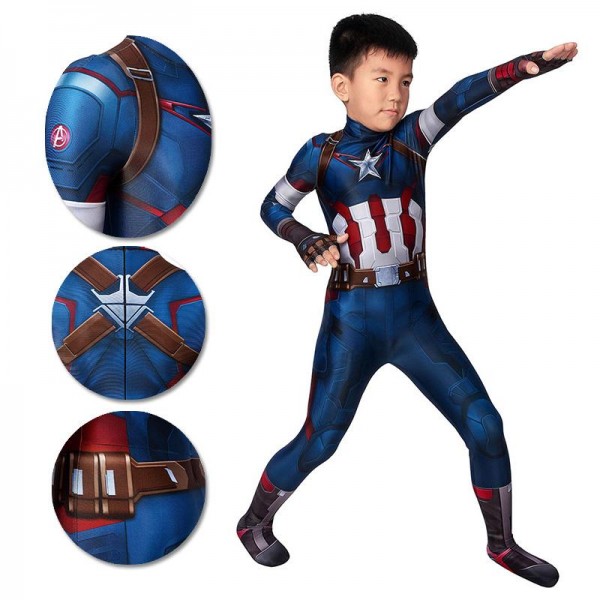 Gifts For Kids Captain America Cosplay Costumes Avengers2 Age of Ultron Cosplay Suit