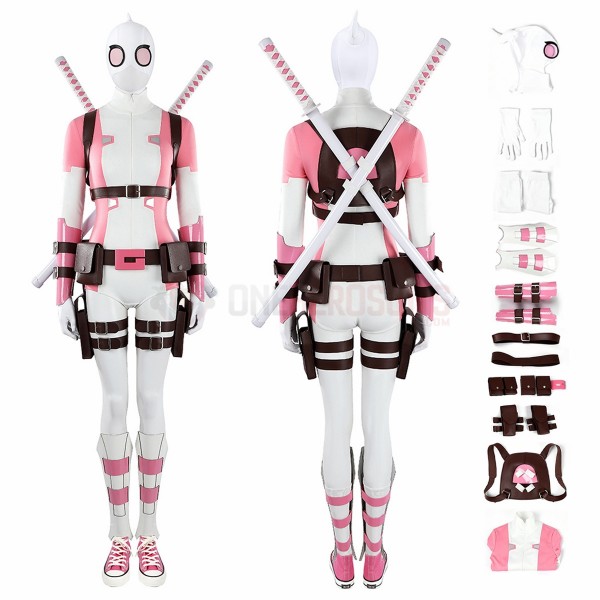 Gwenpool Cosplay Costumes Gwen Poole Pink Suits