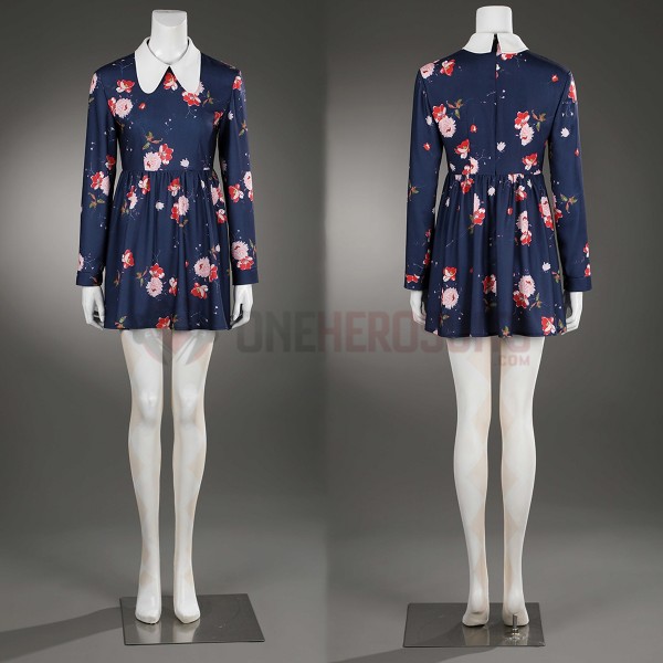 Jack Napier 2 Cosplay Costumes Harley Blue Floral Dress