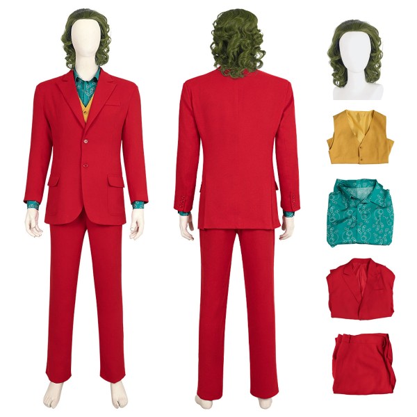 Jack Napier 2 Cosplay Costumes Jack Napier Red Suit Top Level