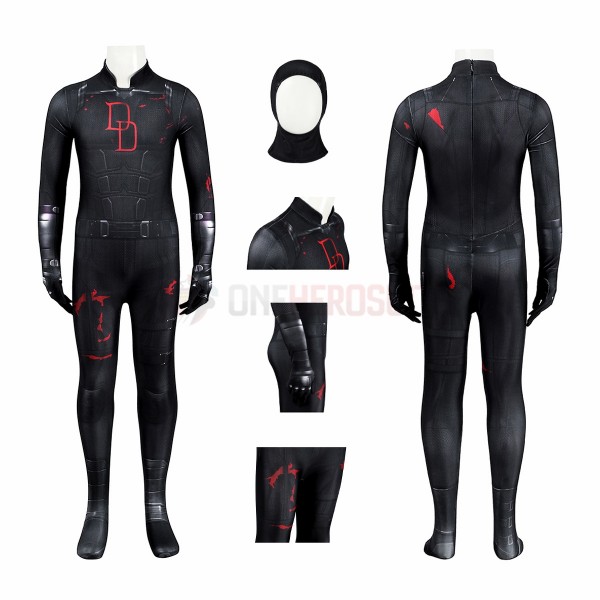Kids Daredevil Matt Murdock Cosplay Costumes Daredevil Born Again S2 Halloween Suit