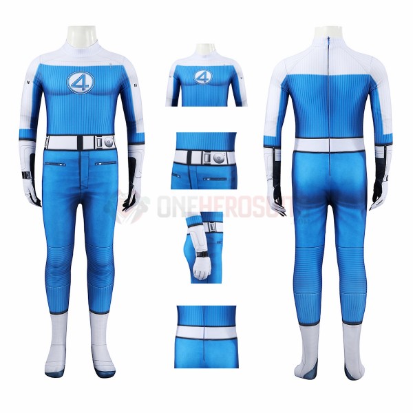 Kids Human Torch The Fantastic Four First Steps Cosplay Costumes Johnny Storm Halloween Suit