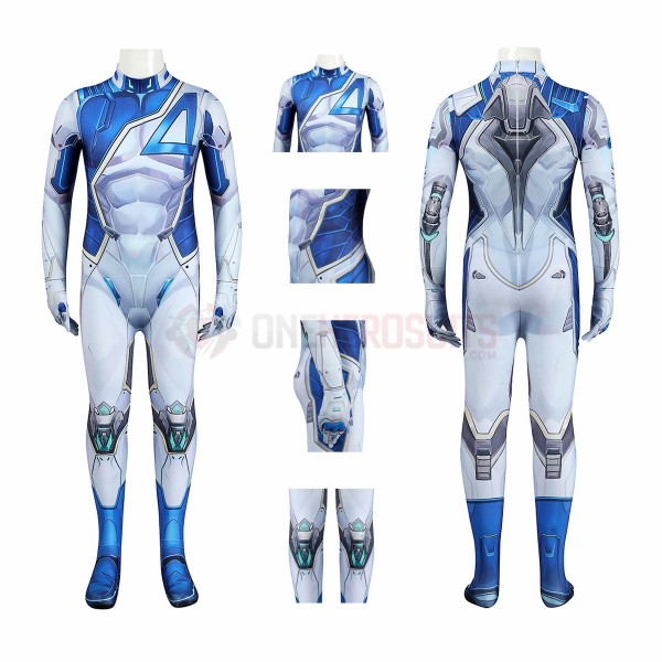 Kids Mister Fantastic Cosplay Costumes Marvel Rivals Halloween Suit