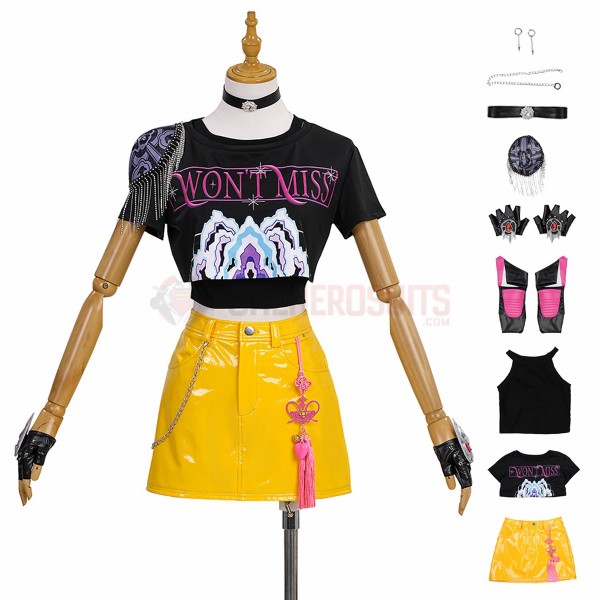 KPOP Demon Hunters Mira Cosplay Costumes T-shirt Suits