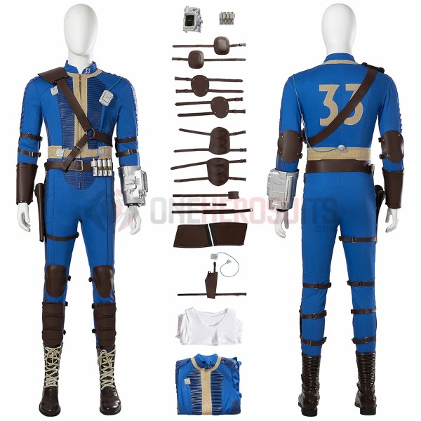 Male Lucy TV Cosplay Costumes Blue Top Level Suits
