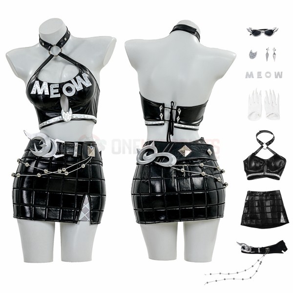 Marvel Rivals Cosplay Costumes Black Cat Urban Predator Skin Top Level Suits