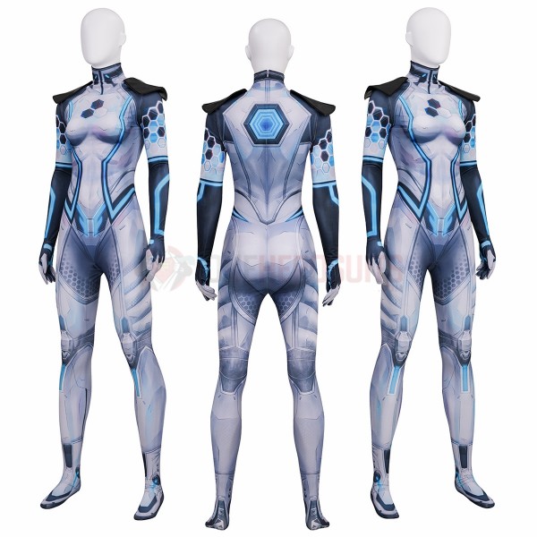 Marvel Rivals Invisible Woman Future Foundation Cosplay Costumes HD Printed Jumpsuit