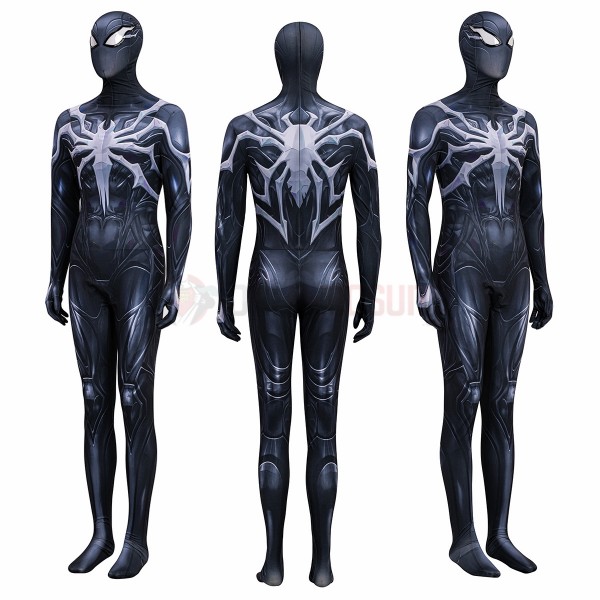 Marvel Rivals Spider-Man Cosplay Costumes Black HD Printed Jumpsuit