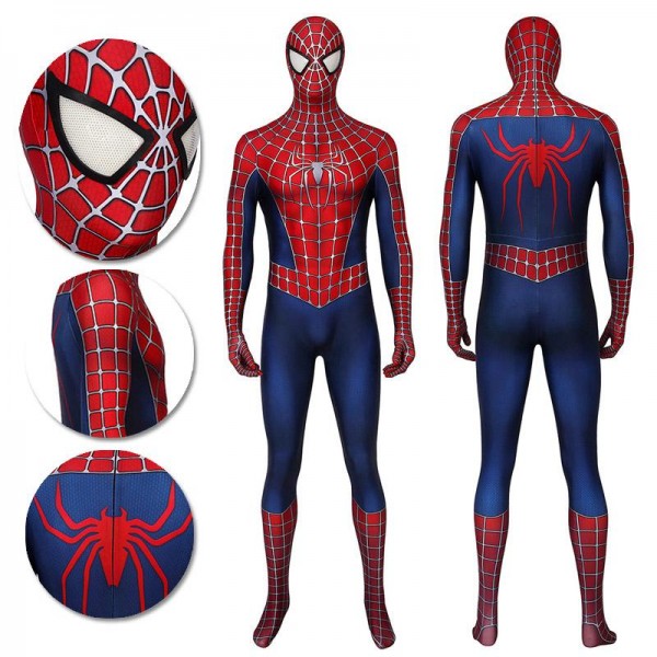 Spider-man Cosplay Costume The Classic Spider man 2 Peter Parker Red Suit