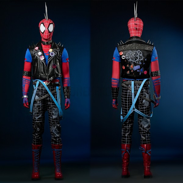 Spider-Punk Cosplay Costumes Spider-man Hobart Brown Suits Top Level
