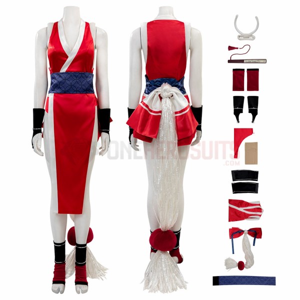 Street Fighter 6 Cosplay Costumes Mai Shiranui Red Suits