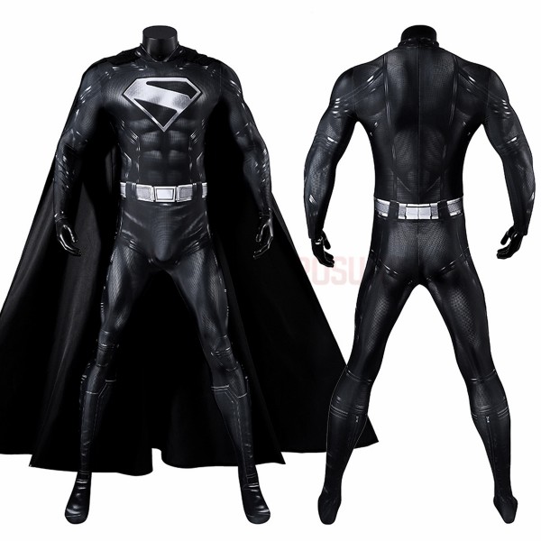Superhero Clark Kent Legacy Cosplay Costume Black Spandex Bodysuit