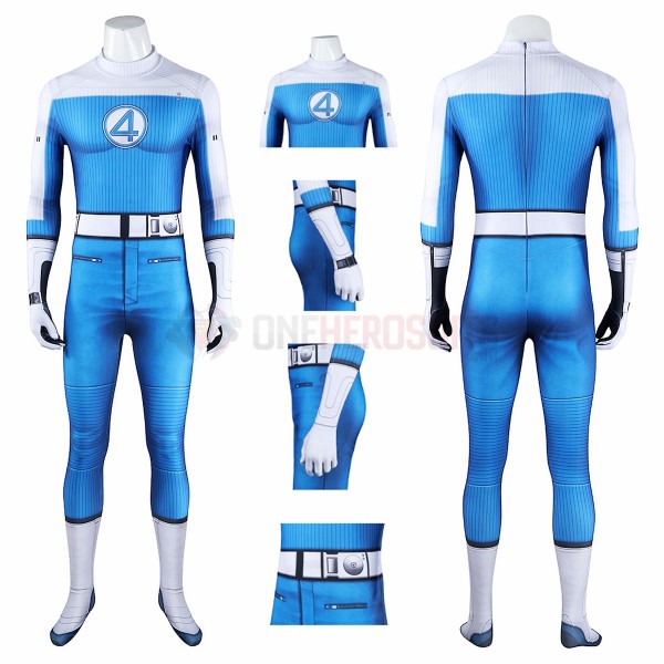 The Fantastic Four First Steps Cosplay Costume Human Torch Spandex Jumpsuit