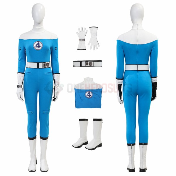 The Fantastic Four First Steps Invisible Woman Cosplay Costumes Sue Storm Movie Suits