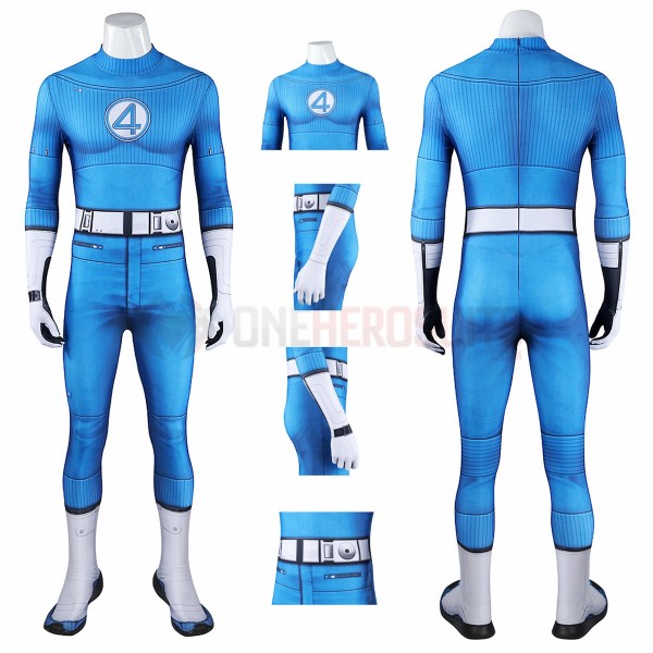 The Fantastic Four First Steps Reed Richards Cosplay Costume Mister Fantastic Jumpsuit