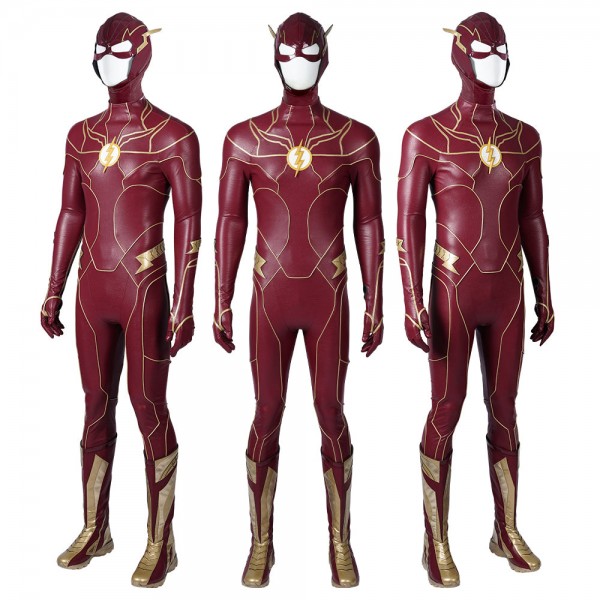 Barry Allen 2023 Cosplay Costumes Red Leather Suits