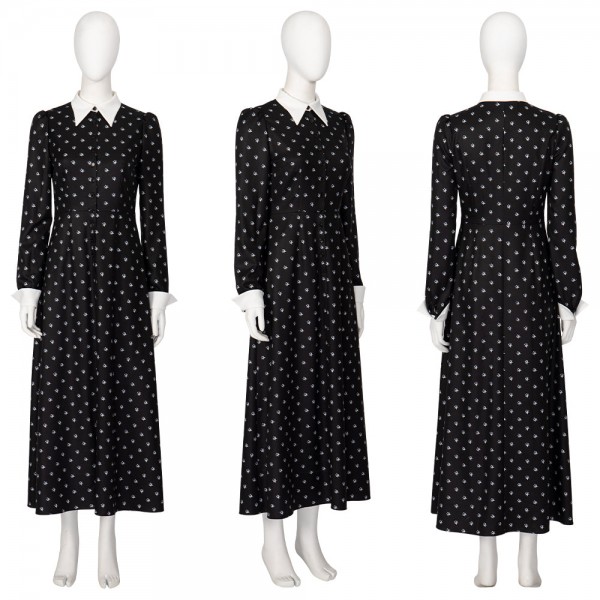 The Addams Family Cosplay Costume Wednesday Addams Dress