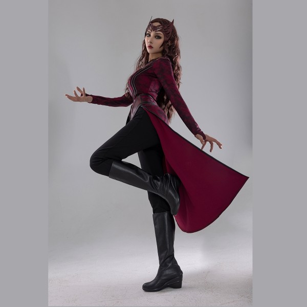 Wanda Scarlet Witch Cosplay Costumes In The Multiverse Of Madness Halloween Suits