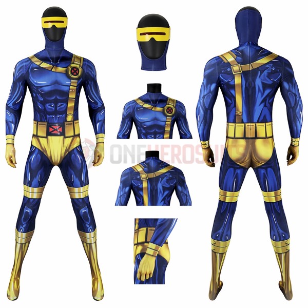 X-Men '97 Cyclops Cosplay Costume Scott Summers Spandex Suit Gifts for Boys