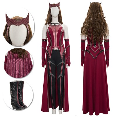 2021 New Scarlet Witch Cosplay Costume WandaVision Suit OneHeroSuits